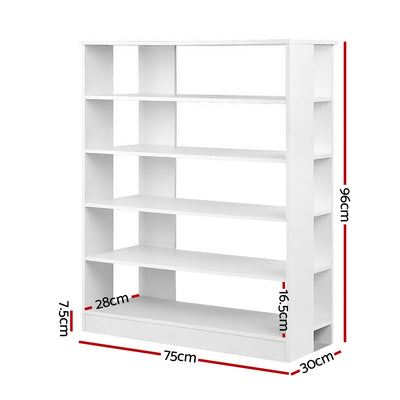 Artiss Shoe Rack Cabinet 30 Pairs 6-Tier Shelf White