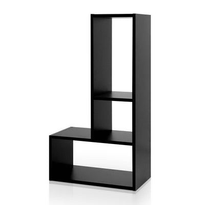 Artiss DIY L Shaped Display Shelf - Black