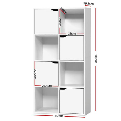 Artiss Bookshelf 8 Cube Shlef - DANA White