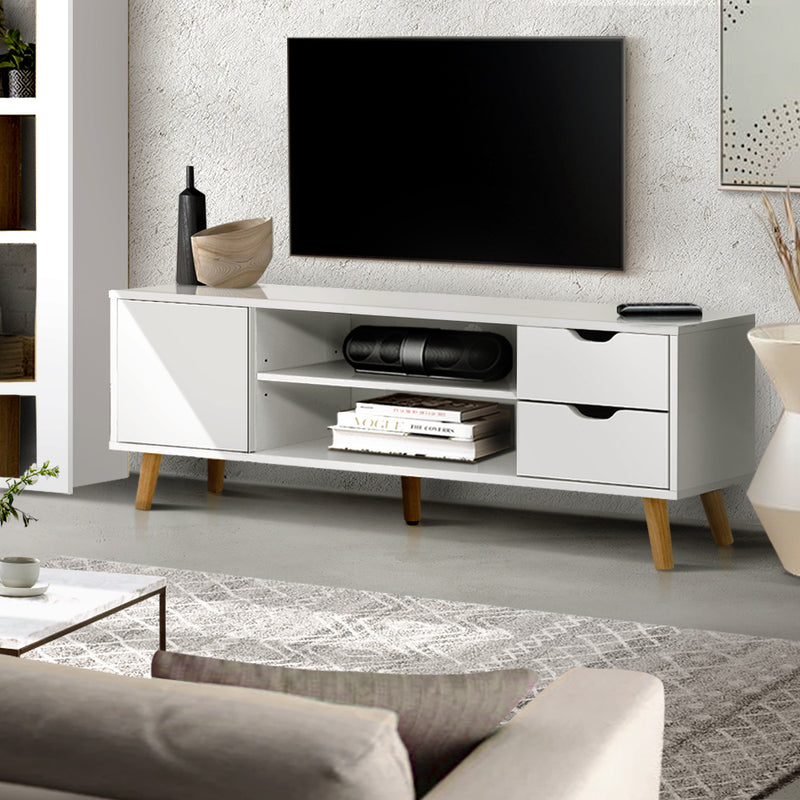 Artiss TV Cabinet Entertainment Unit 120cm White Larin