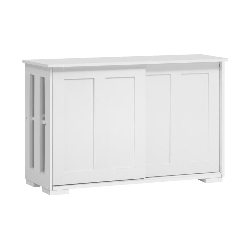 Artiss Buffet Sideboard Cabinet White Doors Storage Shelf Cupboard Hallway Table White