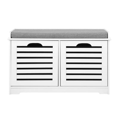 Artiss Shoe Rack Cabinet Bench White Caye