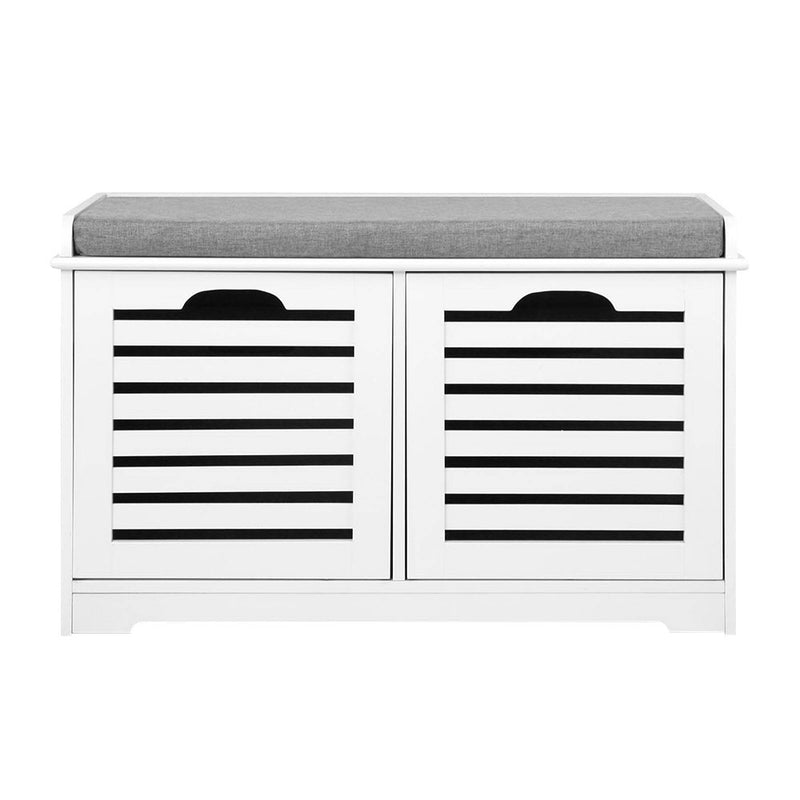 Artiss Shoe Rack Cabinet Bench White Caye