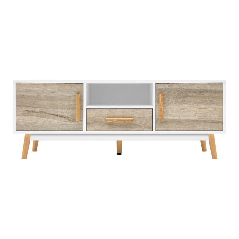 Artiss TV Cabinet Entertainment Unit 120cm Wood White Gino