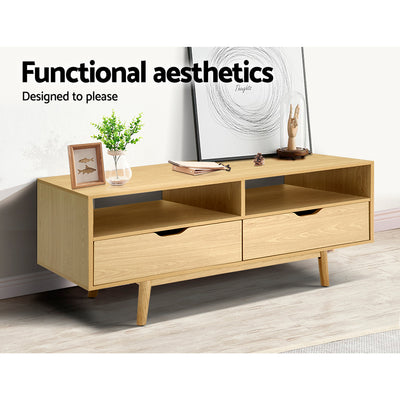 Artiss TV Cabinet Entertainment Unit 120cm Pine Ford