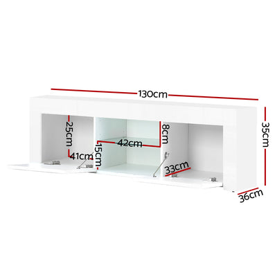 Artiss Entertainment Unit TV Cabinet 130cm White Ivan