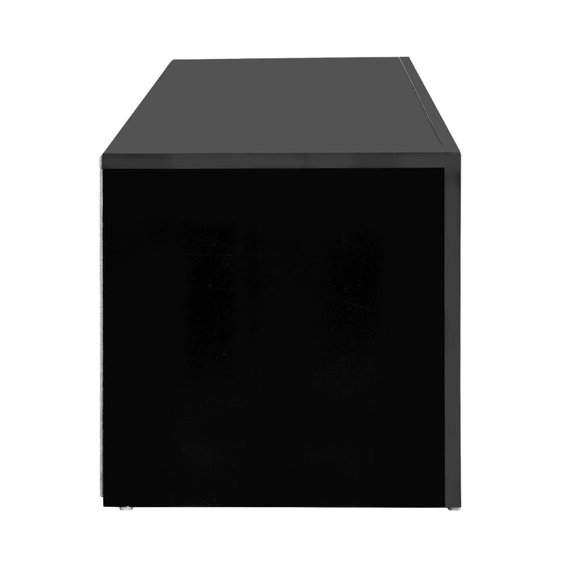 Artiss Entertainment Unit TV Cabinet LED 130cm Black Angus