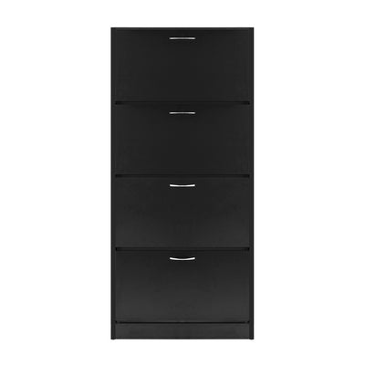 Artiss Shoe Rack Cabinet 60 Pairs 4 Doors - Black