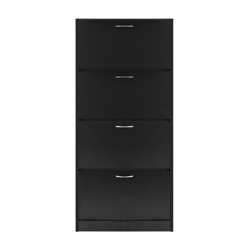 Artiss Shoe Rack Cabinet 60 Pairs 4 Doors - Black