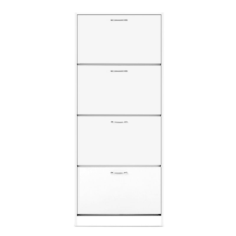 Artiss Shoe Rack Cabinet 60 Pairs 4 Doors - White