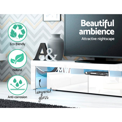 Artiss Entertainment Unit TV Cabinet LED 189cm White Elo