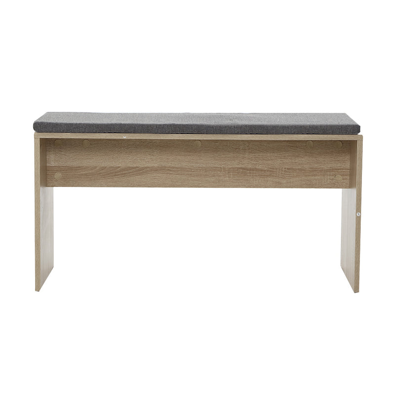 Artiss Dining Bench Upholstery Seat Wooden Chair Oak 90cm