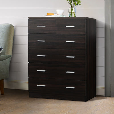 Artiss 6 Chest of Drawers - ANDES Walnut