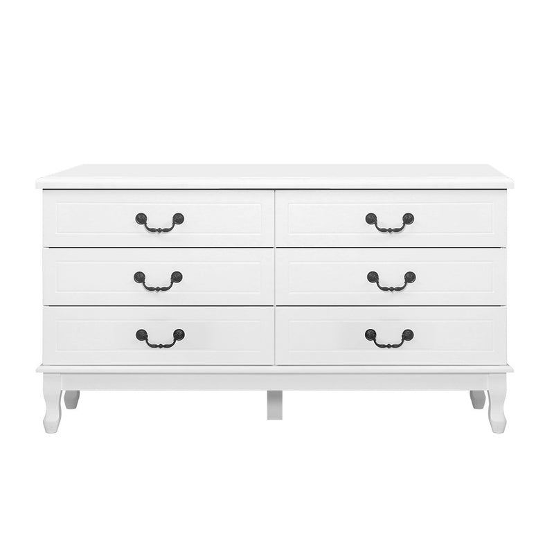 Artiss 6 Chest of Drawers - KUBI White