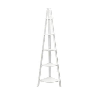 Artiss Bookshelf Corner Shelf 5 Tiers - CANE White