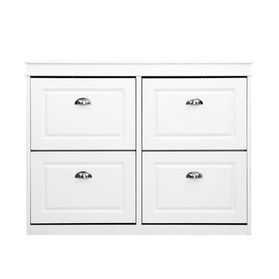 Artiss Shoe Rack Cabinet 16 Pairs 4-tier White Paul