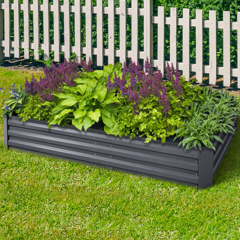 Green Fingers Garden Bed 180x90cm Planter Box Raised Container Galvanised Steel