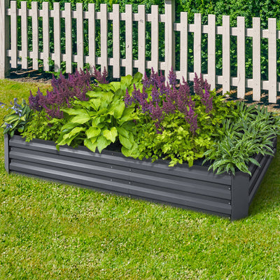 Green Fingers Garden Bed 210x90cm Planter Box Raised Container Galvanised Steel