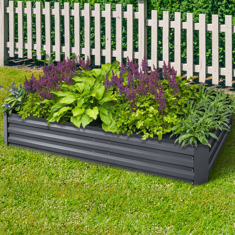 Green Fingers Garden Bed 210x90cm Planter Box Raised Container Galvanised Steel