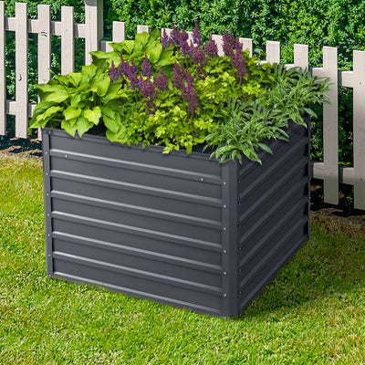 Green Fingers 2x Garden Bed 100x100x77cm Planter Box Raised Container Galvanised