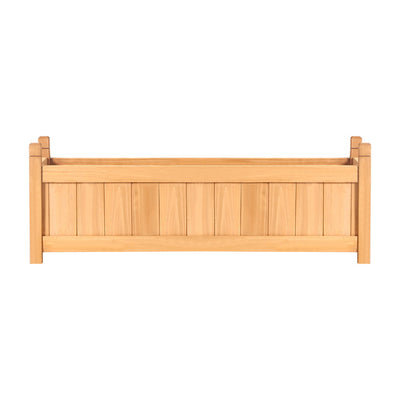 Green Fingers Garden Bed 90x30x33cm Wooden Planter Box Raised Container Growing