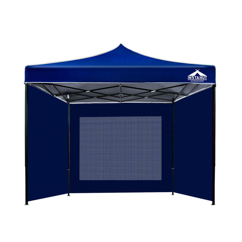 Instahut Gazebo Pop Up Marquee 3x3 Folding Tent Wedding Gazebos 500D Oxford Blue