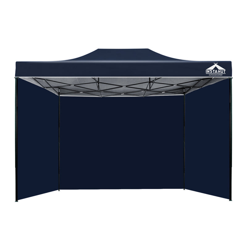 Instahut Gazebo 3x4.5 Pop Up Marquee Folding Tent Wedding Gazebos Camping Outdoor Shade Canopy Navy