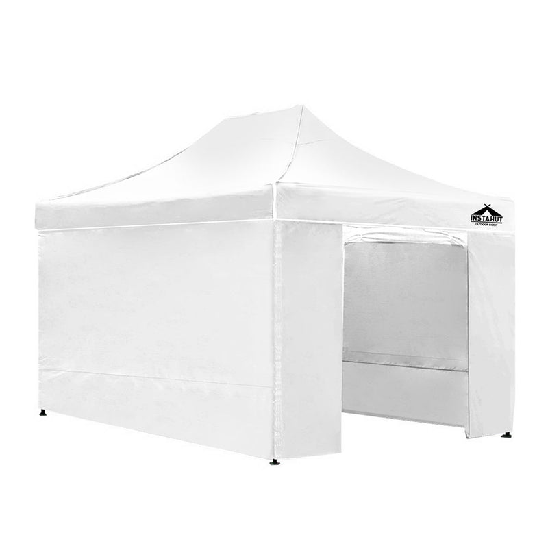 Instahut Gazebo Pop Up Marquee 3x4.5m Folding Wedding Tent Gazebos Shade White