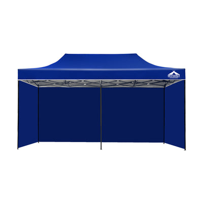 Instahut Gazebo 3x6 Pop Up Marquee Folding Tent Wedding Gazebos Camping Outdoor Shade Canopy Blue