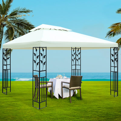 Instahut Gazebo 4x3m Party Marquee Outdoor Wedding Event Tent Iron Art Canopy