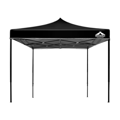 Instahut Gazebo Pop Up Marquee 3x3m Folding Tent Wedding Outdoor Camping Canopy Gazebos Shade Black