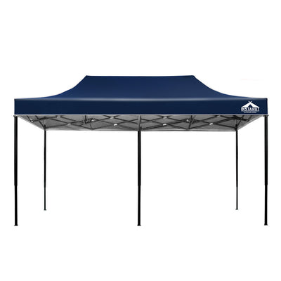 Instahut Gazebo Pop Up Marquee 3x6 Folding Tent Wedding 500D Oxford Camping Navy