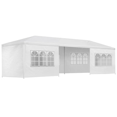 Instahut Gazebo 3x9m Outdoor Marquee side Wall Gazebos Tent Canopy Camping White 8 Panel