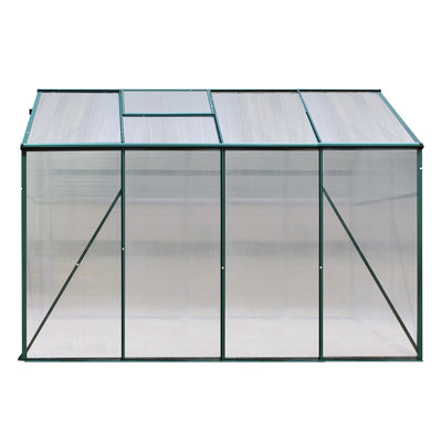 Green Fingers Greenhouse 2.52x1.9x1.83M Aluminium Polycarbonate Green House Garden Shed