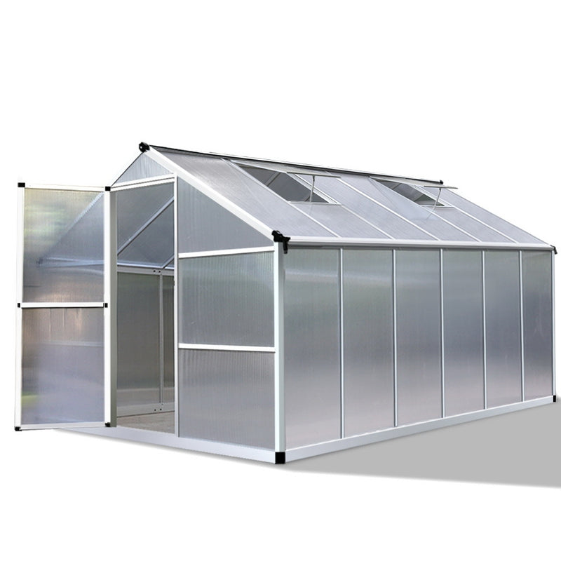 Greenfingers Greenhouse Aluminium Green House Garden Shed Greenhouses 3.62x2.5M