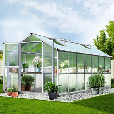 Greenfingers Greenhouse Aluminium Green House Garden Shed Greenhouses 4.1x2.5M