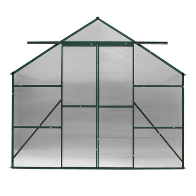 Green Fingers Greenhouse 4.43x2.44x2.15M Aluminium Polycarbonate Green House Garden Shed