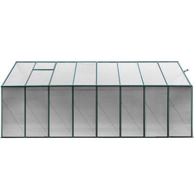 Green Fingers Greenhouse 5.1x2.44x2.1M Aluminium Polycarbonate Green House Garden Shed