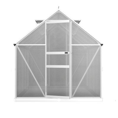 Green Fingers Greenhouse 2.42x1.9x1.95M Aluminium Polycarbonate Green House Garden Shed