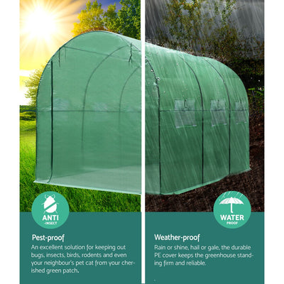 Green Fingers Greenhouse 3x2x2M Walk in Green House Tunnel Plant Garden Shed Dome