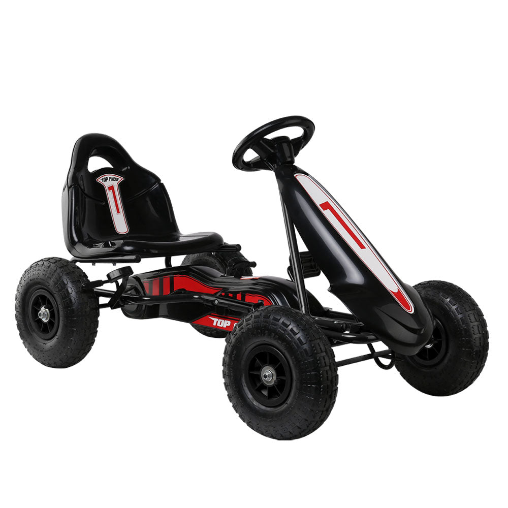 Rigo Kids Pedal Go Kart Ride On Toys Racing Car Adjustable Seat Black ...