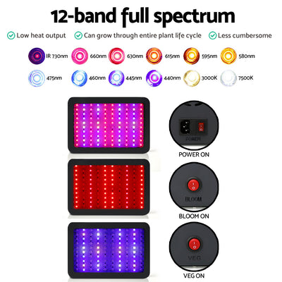 Green Fingers 1000W Grow Light LED Full Spectrum Indoor Plant All Stage Growth