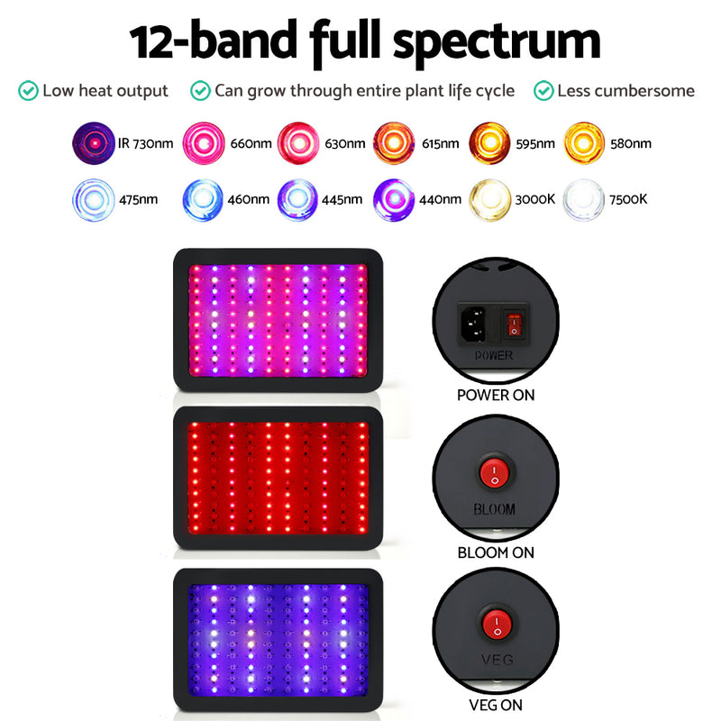 Green Fingers 1000W Grow Light LED Full Spectrum Indoor Plant All Stage Growth