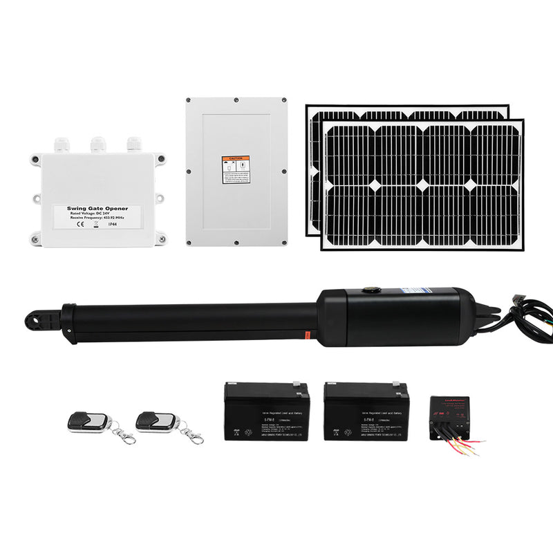 Lockmaster Single Swing Gate Opener 600KG 40W Solar Panel