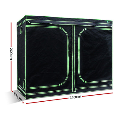 Green Fingers Grow Tent 240x120x200CM Hydroponics Kit Indoor Plant Room System