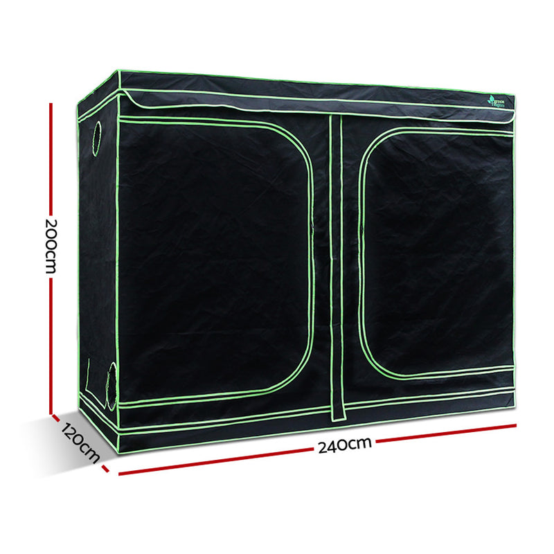 Green Fingers Grow Tent 240x120x200CM Hydroponics Kit Indoor Plant Room System