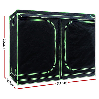 Green Fingers Grow Tent 280x140x200CM Hydroponics Kit Indoor Plant Room System