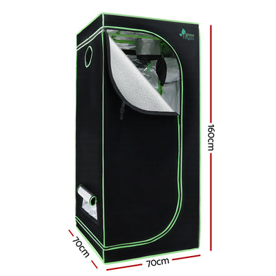 Green Fingers Grow Tent 70x70x160CM 1680D Hydroponics Kit Indoor Plant Room System