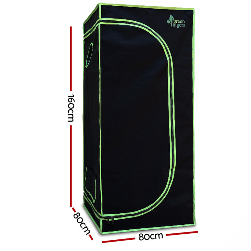 Green Fingers Grow Tent 80x80x160CM Hydroponics Kit Indoor Plant Room System