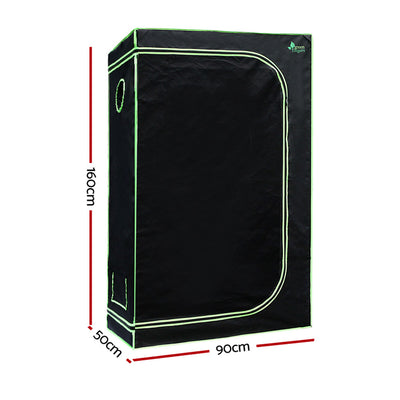 Green Fingers Grow Tent 90x50x160CM Hydroponics Kit Indoor Plant Room System